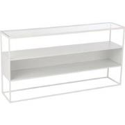 J-Line - Console Vierkant Metaal/glas Wit - 140x30x72cm