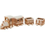 J-Line - Trein Peperkoek Poly Bruin - 45x8x13cm