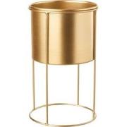 J-Line - Bloempot Op Voet Metaal Goud Large - 18x18x32cm
