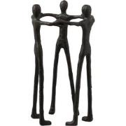 J-Line - Figuur Persoon Kring Aluminium Zwart - 20x20x36cm