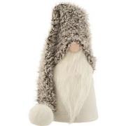 J-Line - Kerstman Winter Poly/textiel Grijs Large - 28.5x28.5x57cm