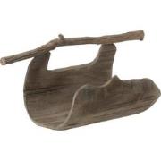 J-Line - Decoratie Halve Stam Met Handvat Hout Naturel - 45x22x17cm