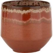 J-Line - Bloempot Aline Keramiek Rood Large - 27x27x28cm