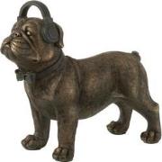 J-Line - Bulldog Koptelefoon Poly Donkerbruin Large - 28x11x25cm