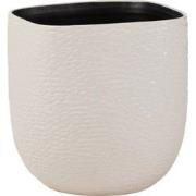 J-Line - Bloempot Audrey Keramiek Wit Extra Large - 30.5x29.5x29.5cm