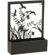 J-Line - Wanddeco/bloempot Planten Metaal Zwart - 31x8x41cm
