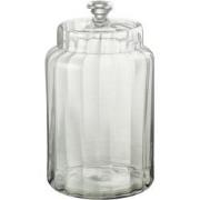 J-Line - Voorraadpot Elia Glas Transparant Large - 18x18x32.5cm