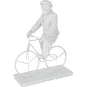J-Line - Aap Fiets Poly Wit Large - 25.5x13.5x33.5cm