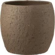 J-Line - Bloempot Enya Keramiek Bruin Xlarge - 28x28x26cm