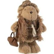 J-Line - Beer Das Tas Textiel Bruin Small - 23x17x38cm