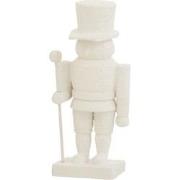 J-Line - Notenkraker Sneeuw Hout Wit Small - 13x13x29cm