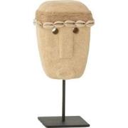 J-Line - Standbeeld Julien Steen/schelp Natuur Small - 9x7x19cm