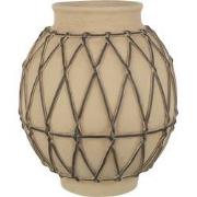 J-Line - Bloempot Berber Cement Beige Large - 31.5x31.5x35.5cm
