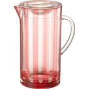 J-Line - Kruik Melanie Plastic Rood - 13.8x13.8x26.3cm