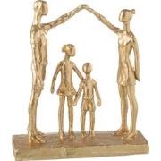J-Line - Familie Spelend Resine Goud - 26.5x9x29.5cm