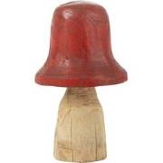 J-Line - Paddenstoel Stolp Rood/naturel Medium - 20x20x42cm