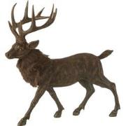 J-Line - Hert Bont Resin Bruin Large - 39x18x39cm