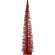 J-Line - Kerstboom Decoratief Glitter Plastiek Rood Large - 15x15x61cm