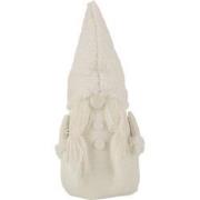 J-Line - Kerstman Beige Textiel Large - 22.5x18.5x44.5cm