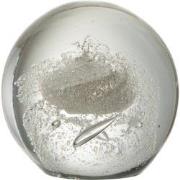 J-Line - Presse Papier Bubbel Glas Zilver Extralarge - 16x16x15.5cm