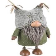 J-Line - Kabouter Textiel Groen/bruin Large - 29.5x22x33cm