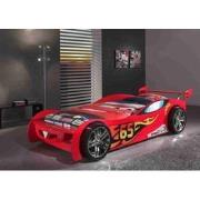 LUCEVI - Carbeds Lemans Bed + Matras - Rood - 90x200 cm