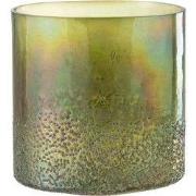 J-Line - Windlicht Glas Groen Large - 23x23x27cm