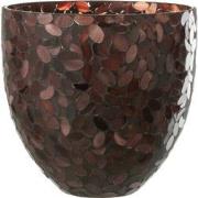 J-Line - Windlicht Mozaiek Glas Bordeaux Large - 20x20x20cm