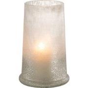 J-Line - Windlicht Suiker Glas Wit Large - 17.5x17.5x28cm