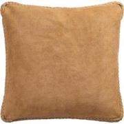 PTMD Sierkussen Suky - 45x8x45 cm - Suede - Bruin