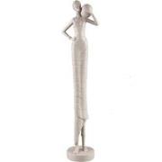 PTMD Decoratieve Standbeeld Rafah - 16x13x70 cm - Polyester - Wit