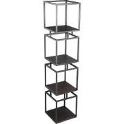 PTMD Kast Nanci - 33x33x155 cm - Ijzer - Zwart