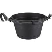 2 stuks - Bloempot Green basics hangschaal 28 cm living black