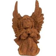 Clayre & Eef Decoratie Beeld Engel 19 cm Bruin Polyresin Religious scu...