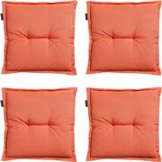 Madison -  Zitkussen Panama flame orange - Ca. 50x50 cm - Set van 4