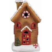 Clayre & Eef Gingerbread house 15 cm Bruin Keramiek Peperkoekhuisje