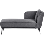 Beliani ARTHEZE - Chaise longue-Grijs-Polyester