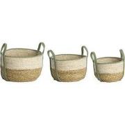 Light & Living - Mand KINSALE - Ø33x23cm - Bruin - Set van 3