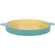 Present Time - Dienblad Double Funky Large - Turquoise blue & soft yel...