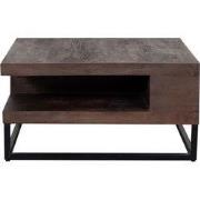 LABEL51 Salontafel Cube - Espresso - Mangohout - 80x80x40 cm