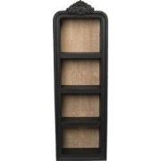 Clayre & Eef Wandrek  42x19x126 cm Zwart Hout Rechthoek Muurrek