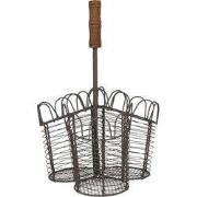 Clayre & Eef Flessenhouder  23x14x34 cm Bruin Ijzer Rond