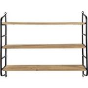 Clayre & Eef Wandrek  60x15x50 cm Bruin Hout Metaal Wandplank