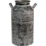 Clayre & Eef Decoratie Melkbus  19x17x33 cm Grijs Metaal Rond Melkkan