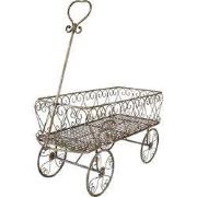 Clayre & Eef Tuindecoratie  76x32x88 cm Bruin Grijs Metaal Plantenhoud...