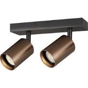 TABOO 2L GU10 (excl) zwart + geborsteld brons, spot