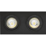 ZOOM I inbouwspot zwart 2x 5W LED GU10 dimbaar incl,