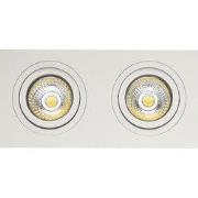 ZOOM I inbouwspot wit 2x 5W LED GU10 dimbaar incl,