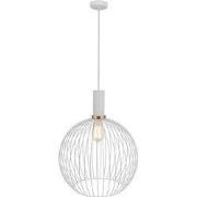 OONAH 1xE27 D350xH440 Wit / goud + 3m kabel wit stof