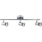 RIVERA balk 3xGU10 5W dimbare LED Chroom IP44